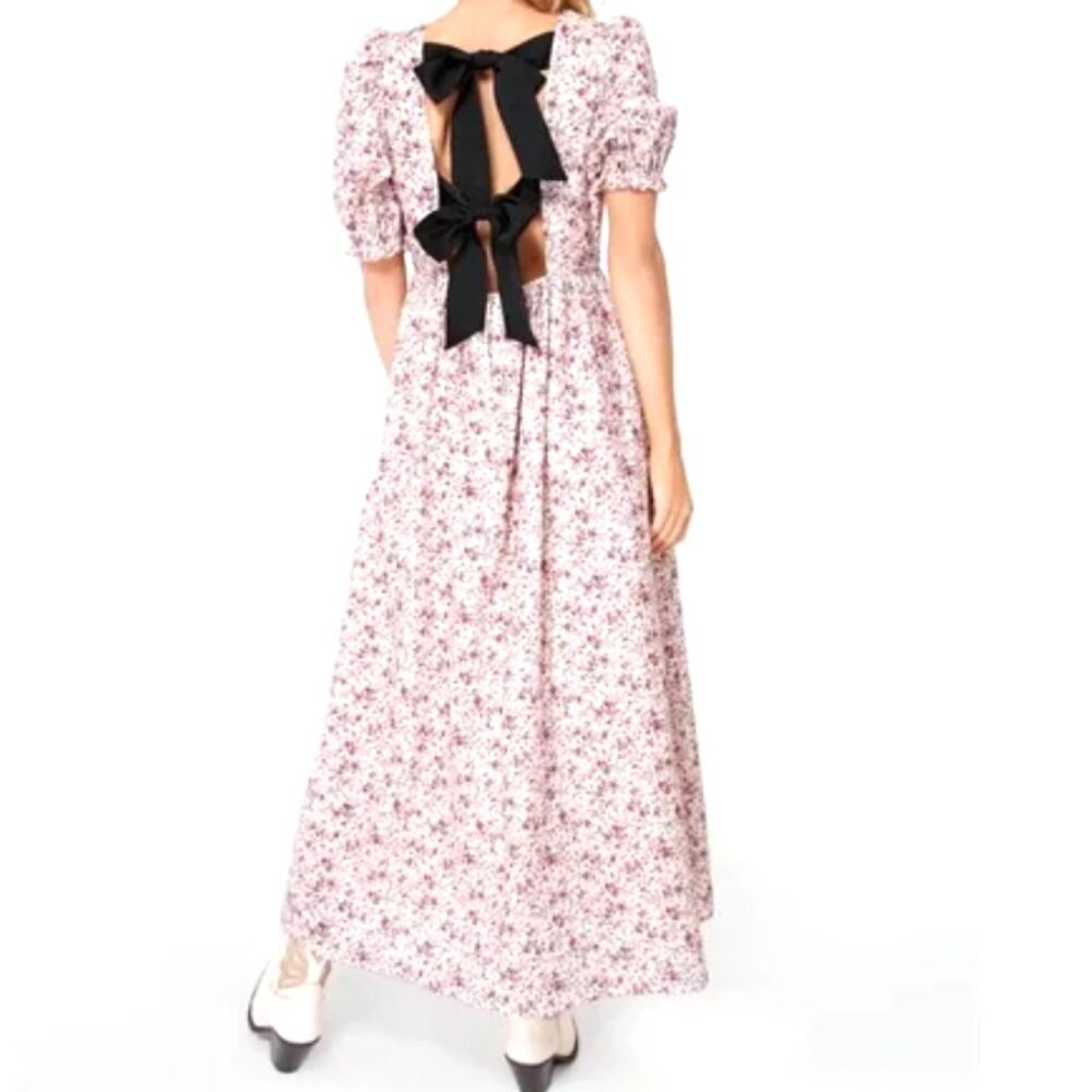 Tuckernuck Hyacinth House Pink Floral Isla Maxi Dress Cottagecore Whimsical Boho